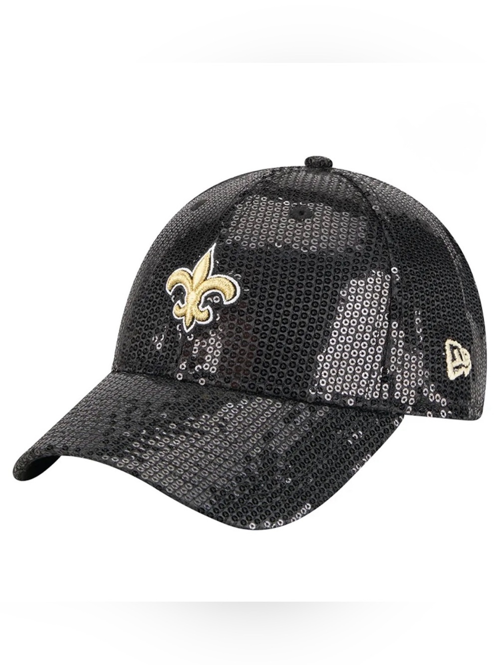New Era Women's New Orleans Saints Black Sequin 9Forty Adjustable Hat NFL